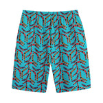 Australian Aboriginal Boomerang Print Cotton Shorts
