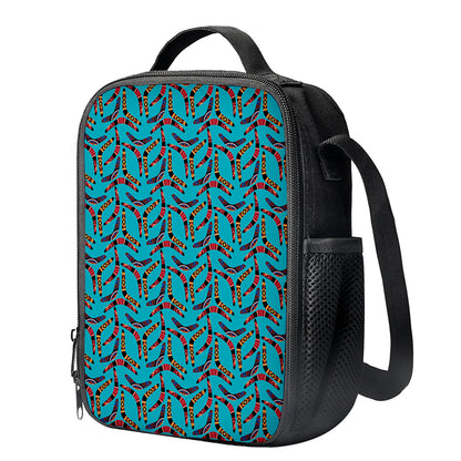 Australian Aboriginal Boomerang Print Crossbody Lunch Bag