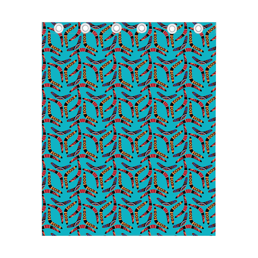 Australian Aboriginal Boomerang Print Curtain