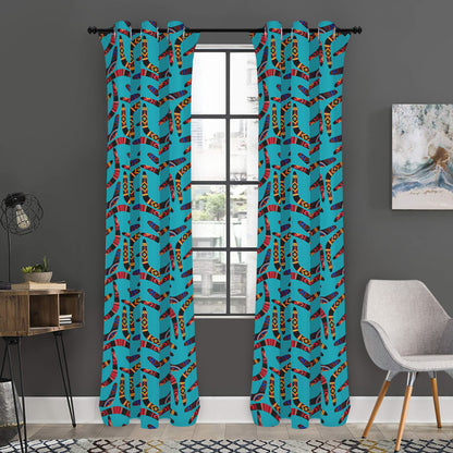 Australian Aboriginal Boomerang Print Curtain