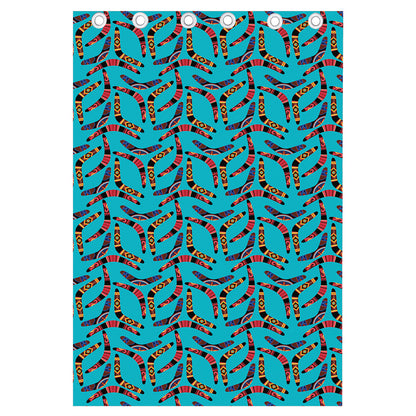 Australian Aboriginal Boomerang Print Curtain