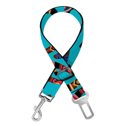 Australian Aboriginal Boomerang Print Dog Seat Belt