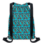 Australian Aboriginal Boomerang Print Drawstring Backpack