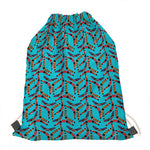 Australian Aboriginal Boomerang Print Drawstring Bag