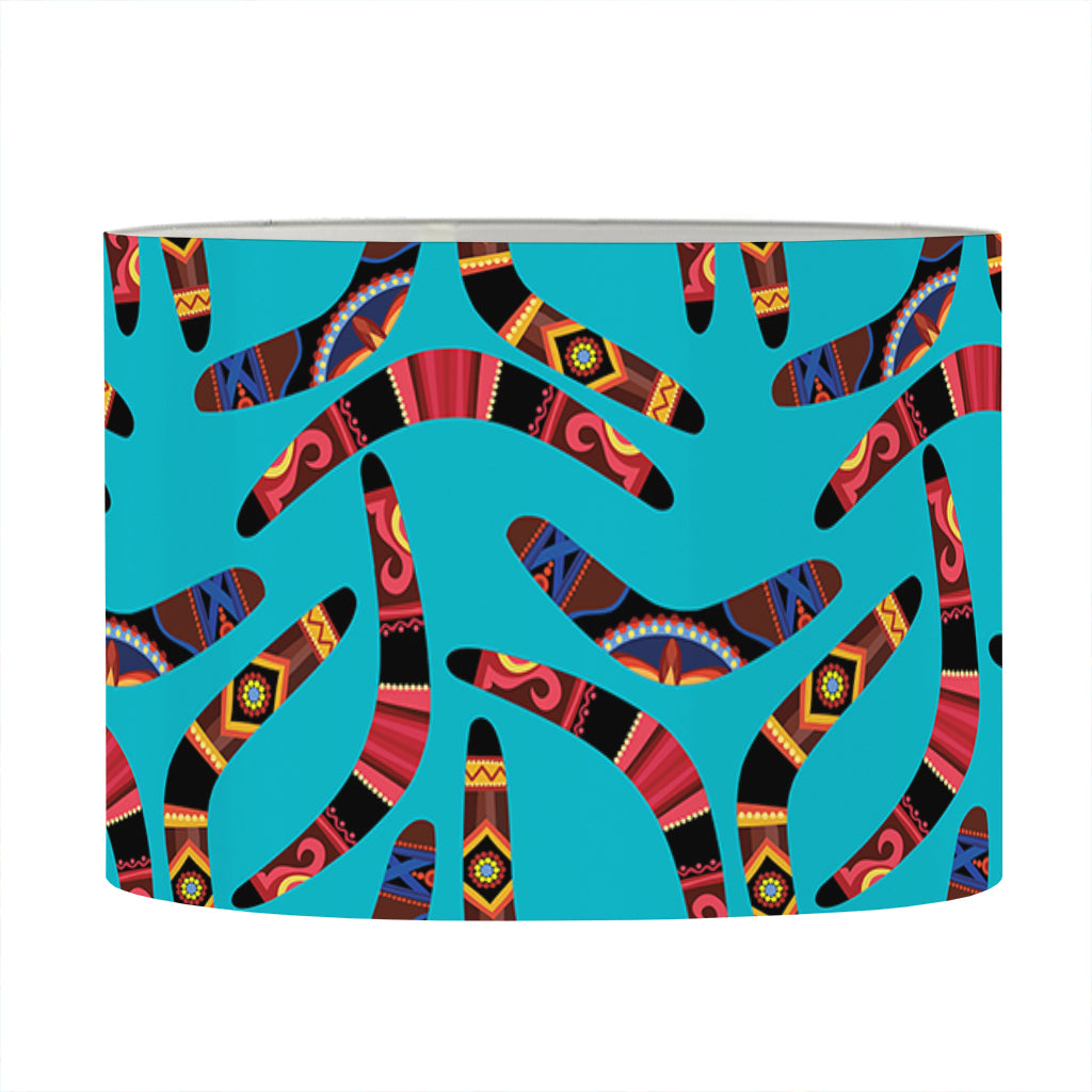 Australian Aboriginal Boomerang Print Drum Lamp Shade