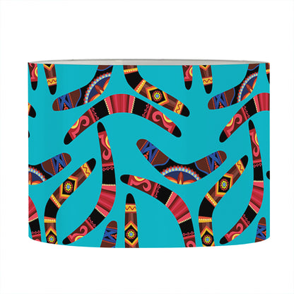 Australian Aboriginal Boomerang Print Drum Lamp Shade