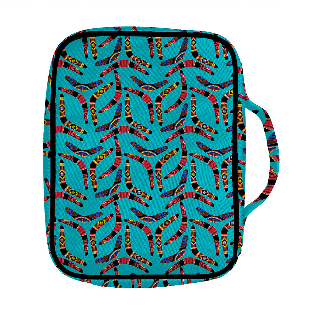 Australian Aboriginal Boomerang Print Front Pocket Bible Bag