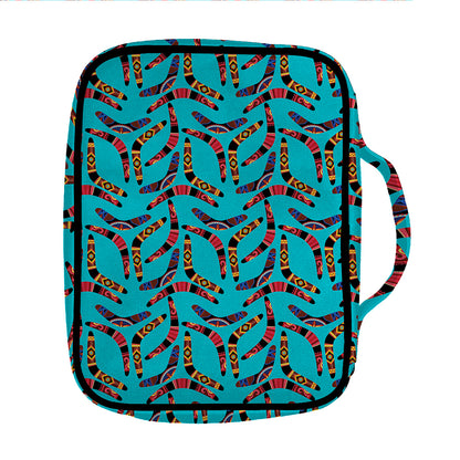 Australian Aboriginal Boomerang Print Front Pocket Bible Bag