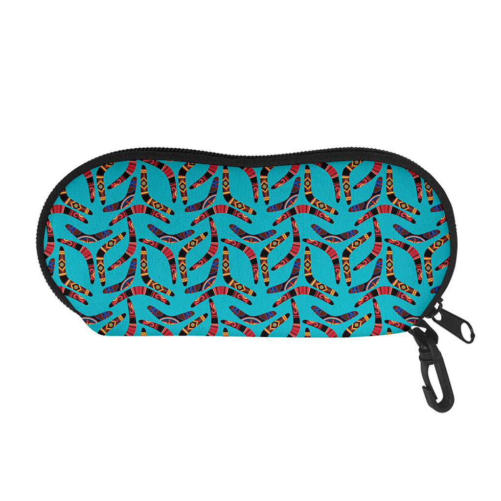 Australian Aboriginal Boomerang Print Glasses Case