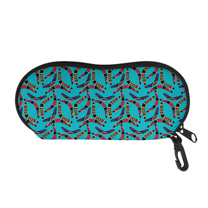Australian Aboriginal Boomerang Print Glasses Case
