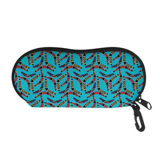 Australian Aboriginal Boomerang Print Glasses Case