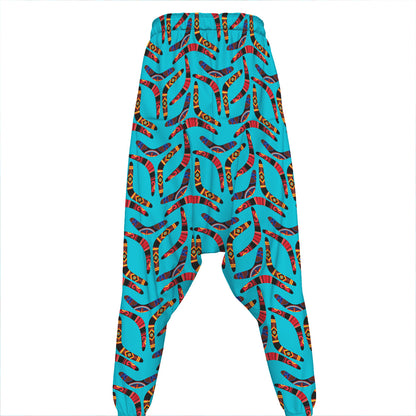 Australian Aboriginal Boomerang Print Hammer Pants