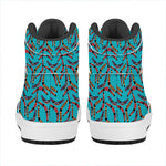 Australian Aboriginal Boomerang Print High Top Leather Sneakers