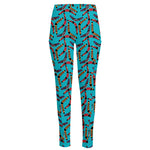 Australian Aboriginal Boomerang Print High-Waisted Pocket Leggings