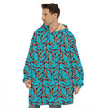 Australian Aboriginal Boomerang Print Hoodie Blanket