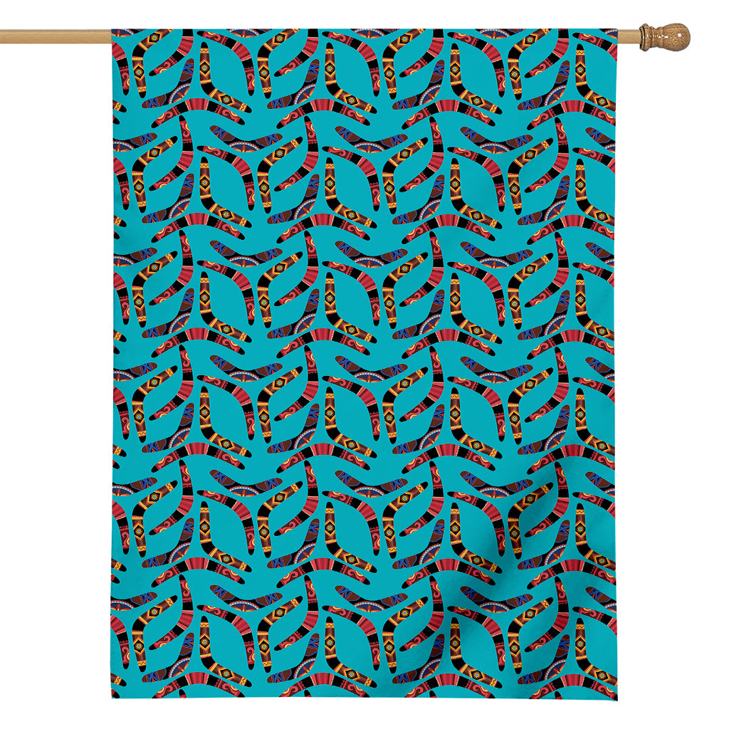 Australian Aboriginal Boomerang Print House Flag