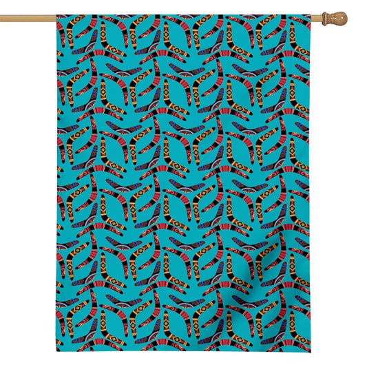 Australian Aboriginal Boomerang Print House Flag