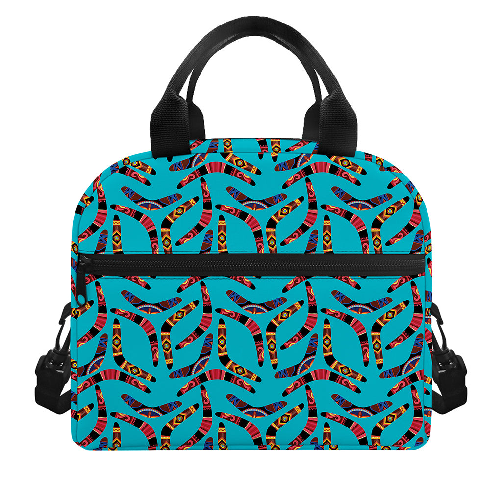 Australian Aboriginal Boomerang Print Insulated Lunch Bag