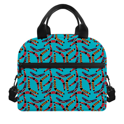 Australian Aboriginal Boomerang Print Insulated Lunch Bag