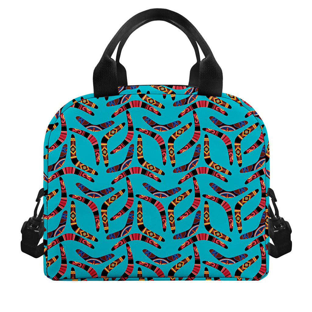 Australian Aboriginal Boomerang Print Insulated Lunch Bag