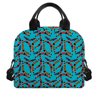 Australian Aboriginal Boomerang Print Insulated Lunch Bag