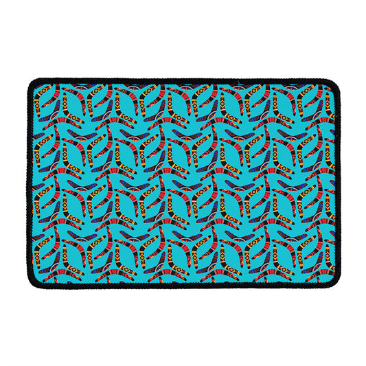 Australian Aboriginal Boomerang Print Kitchen Mat