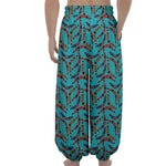 Australian Aboriginal Boomerang Print Lantern Pants