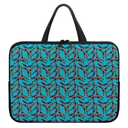 Australian Aboriginal Boomerang Print Laptop Sleeve With Handle