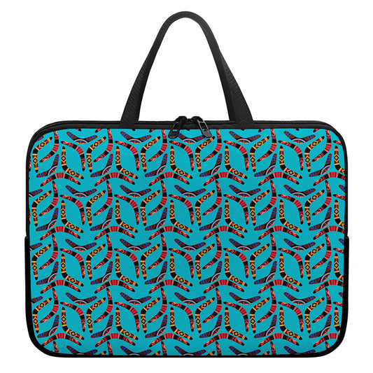 Australian Aboriginal Boomerang Print Laptop Sleeve With Handle
