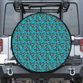 Australian Aboriginal Boomerang Print Leather Spare Tire Cover