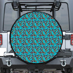 Australian Aboriginal Boomerang Print Leather Spare Tire Cover