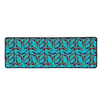 Australian Aboriginal Boomerang Print Long Kitchen Mat