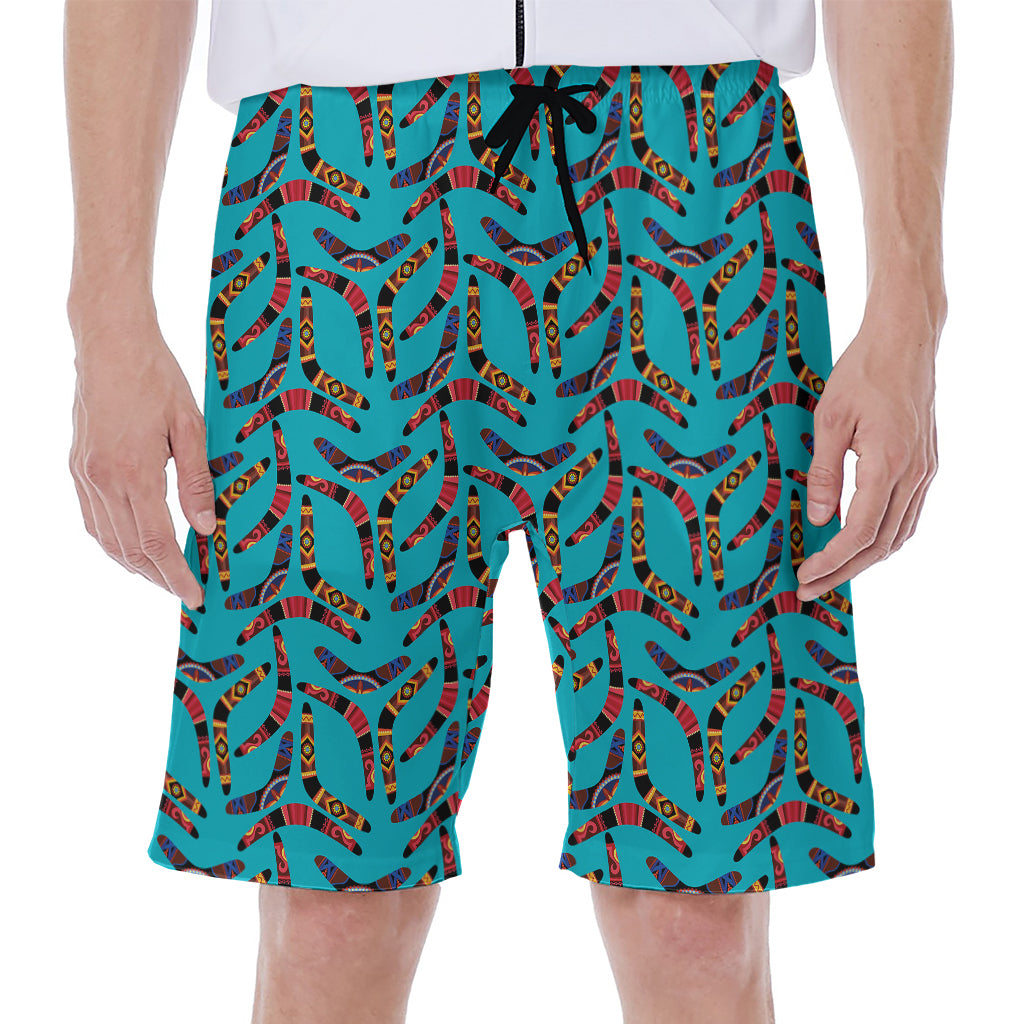 Australian Aboriginal Boomerang Print Men's Beach Shorts