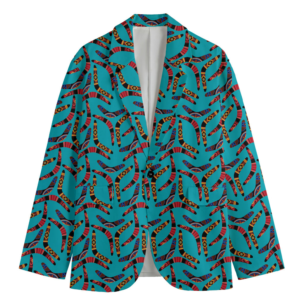 Australian Aboriginal Boomerang Print Men's Blazer