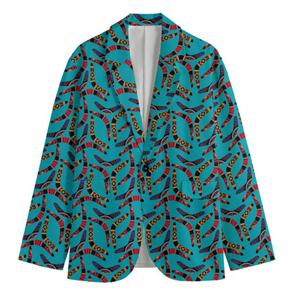 Australian Aboriginal Boomerang Print Men's Blazer