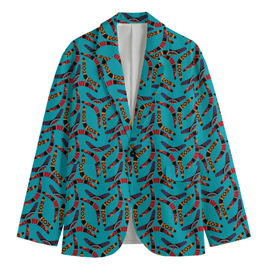Australian Aboriginal Boomerang Print Men's Blazer