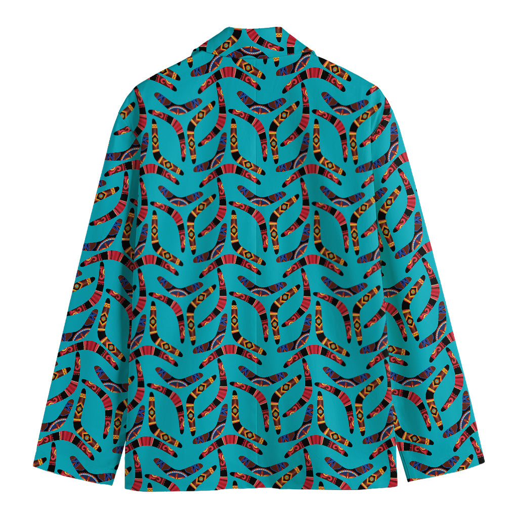 Australian Aboriginal Boomerang Print Men's Blazer