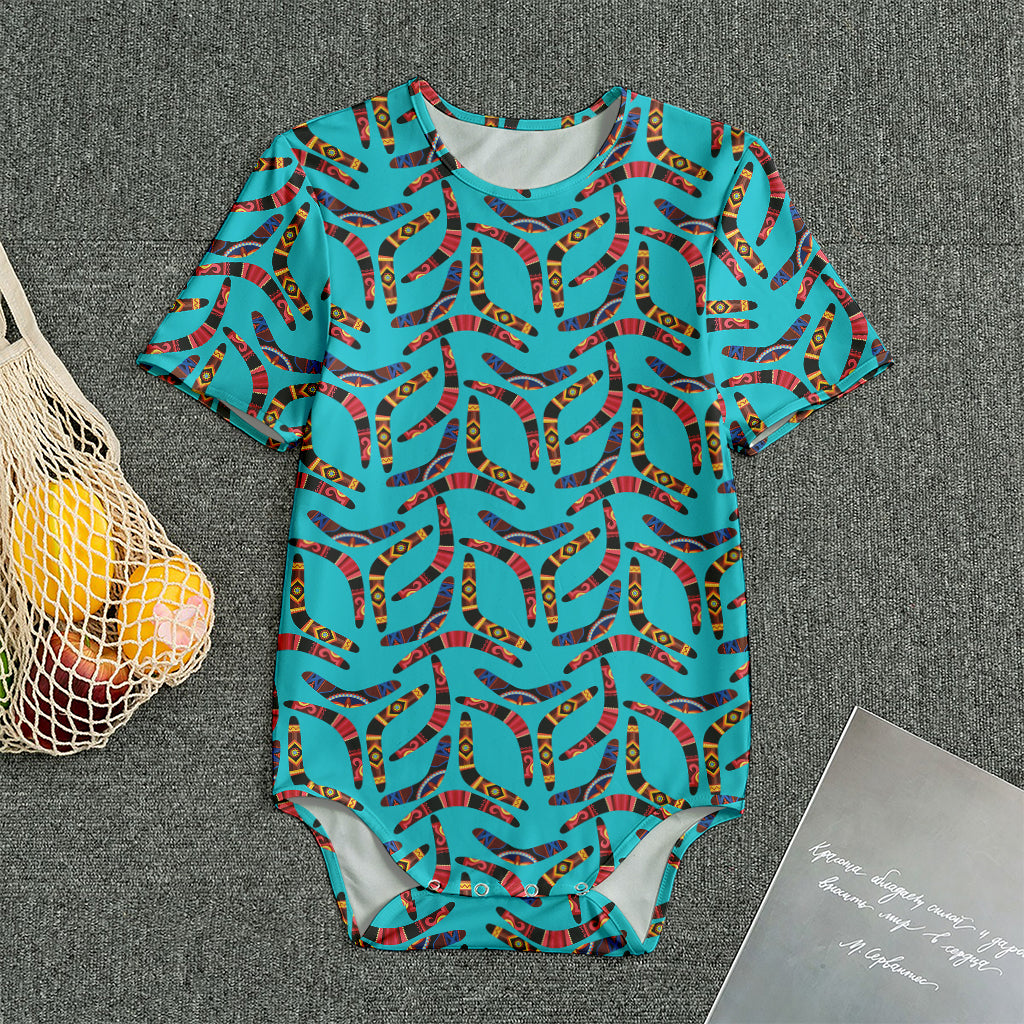 Australian Aboriginal Boomerang Print Men's Bodysuit