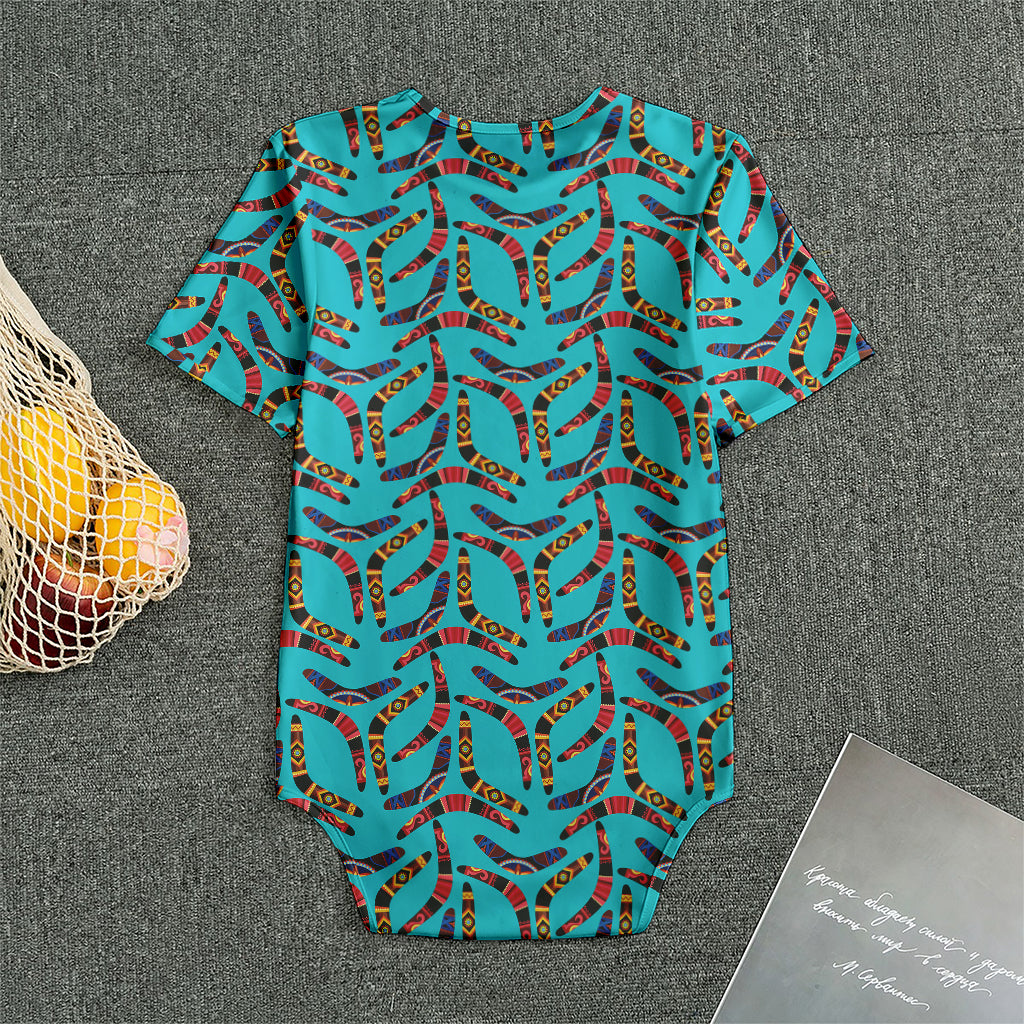 Australian Aboriginal Boomerang Print Men's Bodysuit