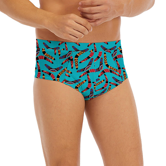 Australian Aboriginal Boomerang Print Men's Briefs