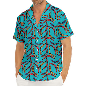 Australian Aboriginal Boomerang Print Men's Deep V-Neck Shirt