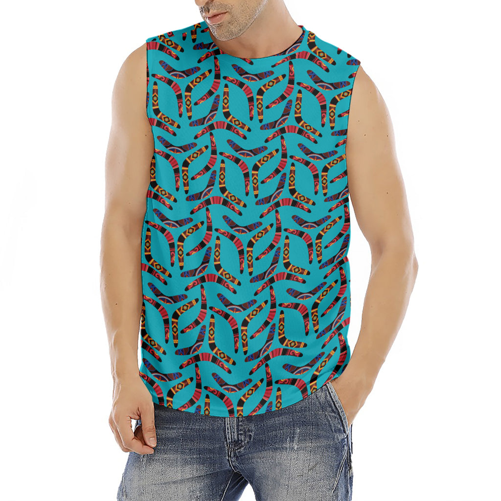 Australian Aboriginal Boomerang Print Men's Fitness Tank Top