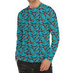 Australian Aboriginal Boomerang Print Men's Long Sleeve Rash Guard