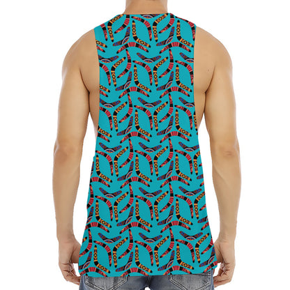 Australian Aboriginal Boomerang Print Men's Muscle Tank Top