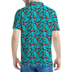 Australian Aboriginal Boomerang Print Men's Polo Shirt