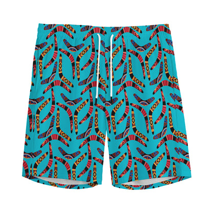 Australian Aboriginal Boomerang Print Men's Sports Shorts