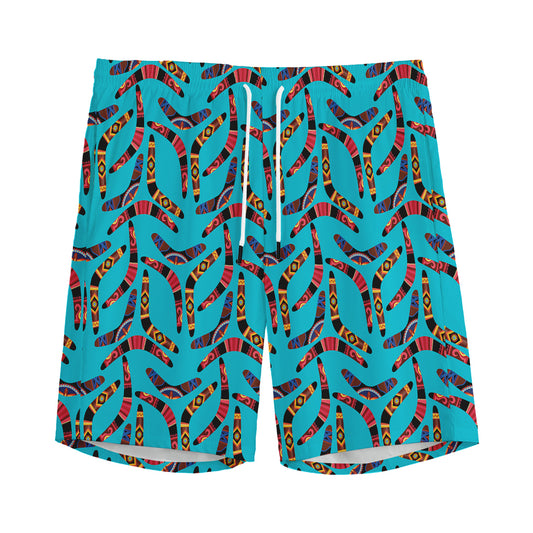 Australian Aboriginal Boomerang Print Men's Sports Shorts