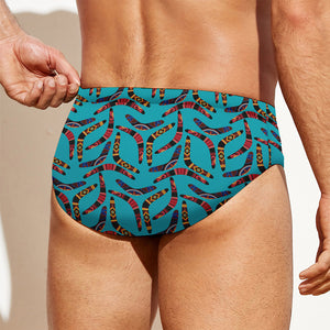 Australian Aboriginal Boomerang Print Men's Swim Briefs