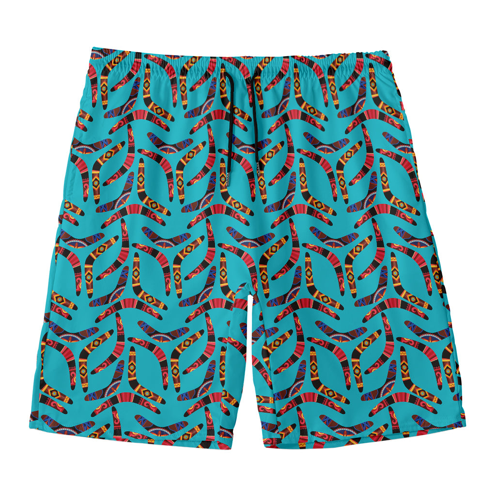 Australian Aboriginal Boomerang Print Men's Swim Trunks