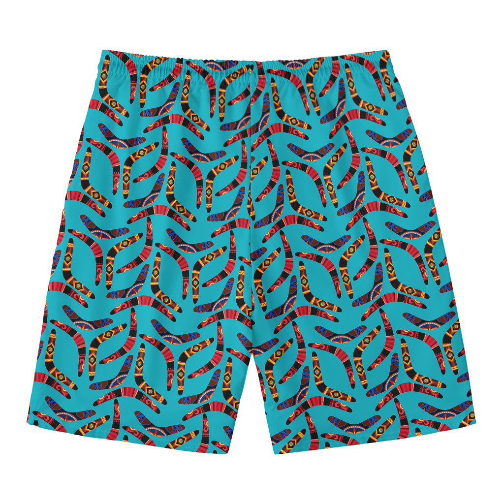 Australian Aboriginal Boomerang Print Men's Swim Trunks